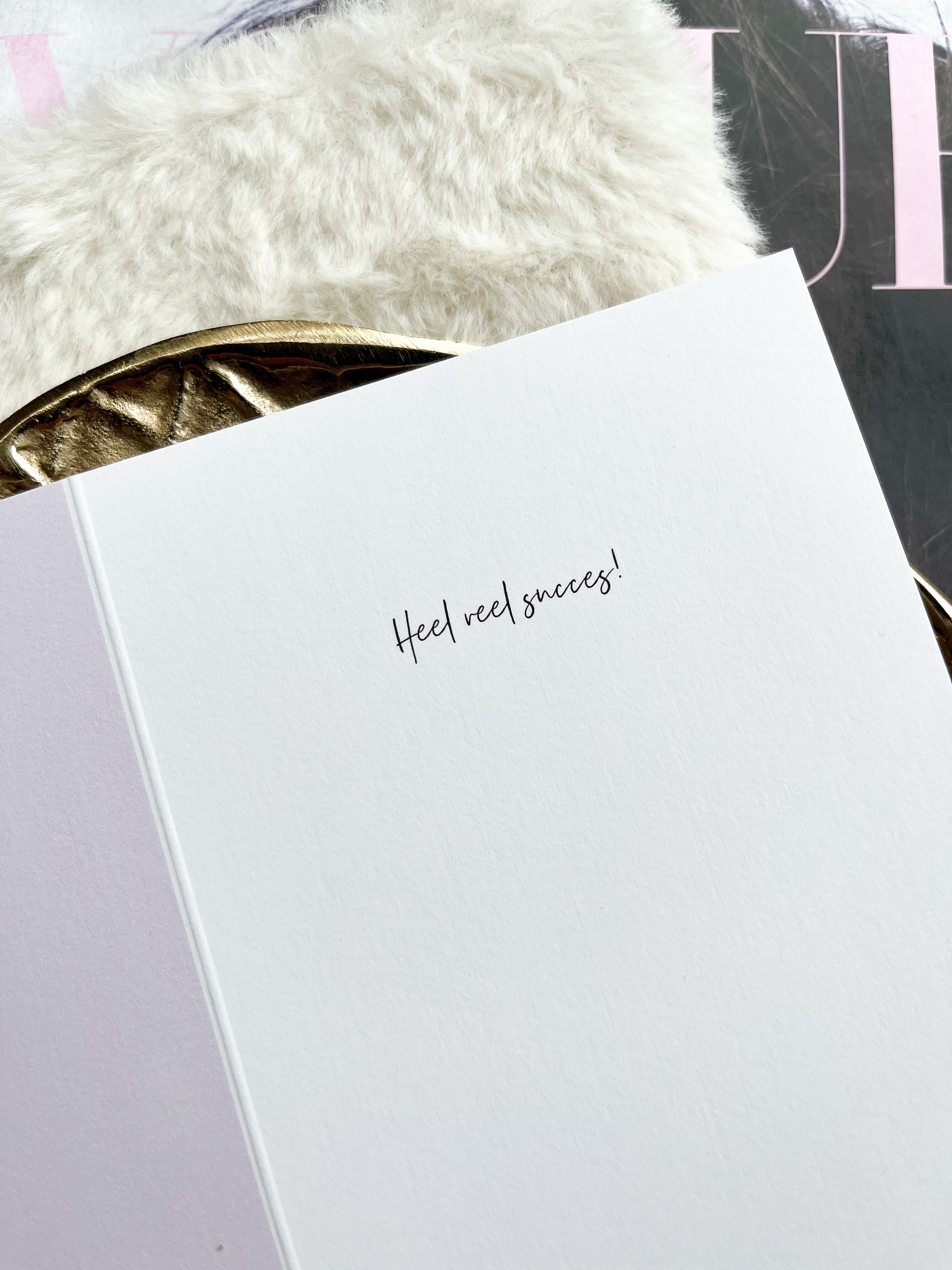 Dubbele kaart | Heel veel succes! met Klavertje 4 Pin & Envelop per 6 stuks