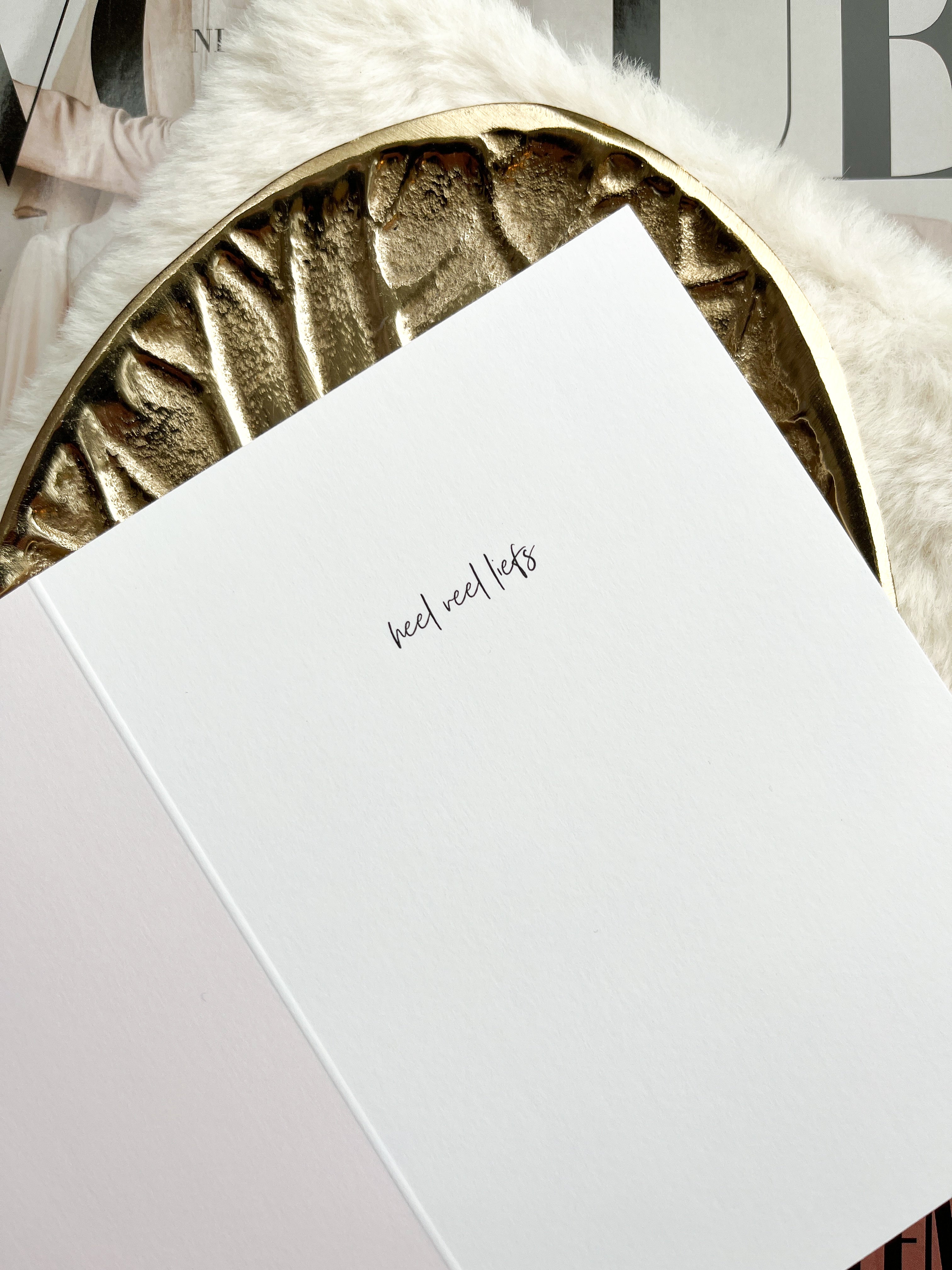 Dubbele kaart | Heel veel liefs met Hartjes Pin & Envelop per 6 stuks