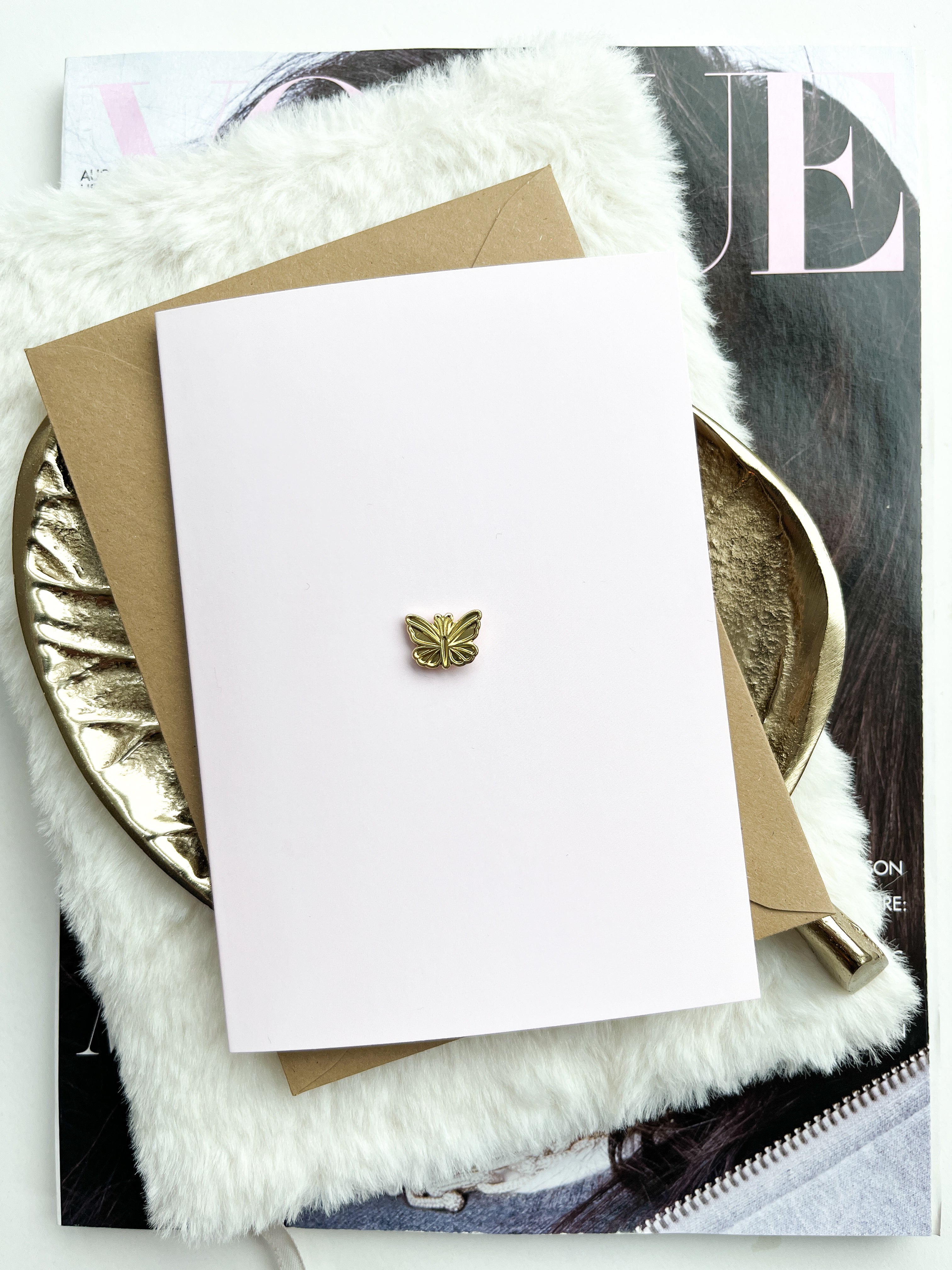 Dubbele kaart | Heel veel liefs met Vlindertje Pin & Envelop per 6 stuks