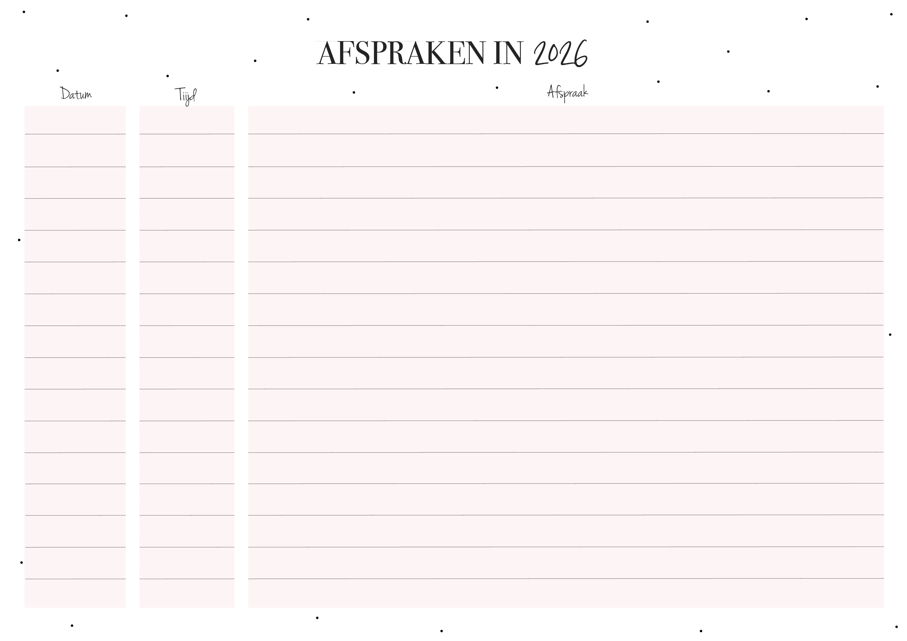 Familyplanner 2026 | Per 6 stuks