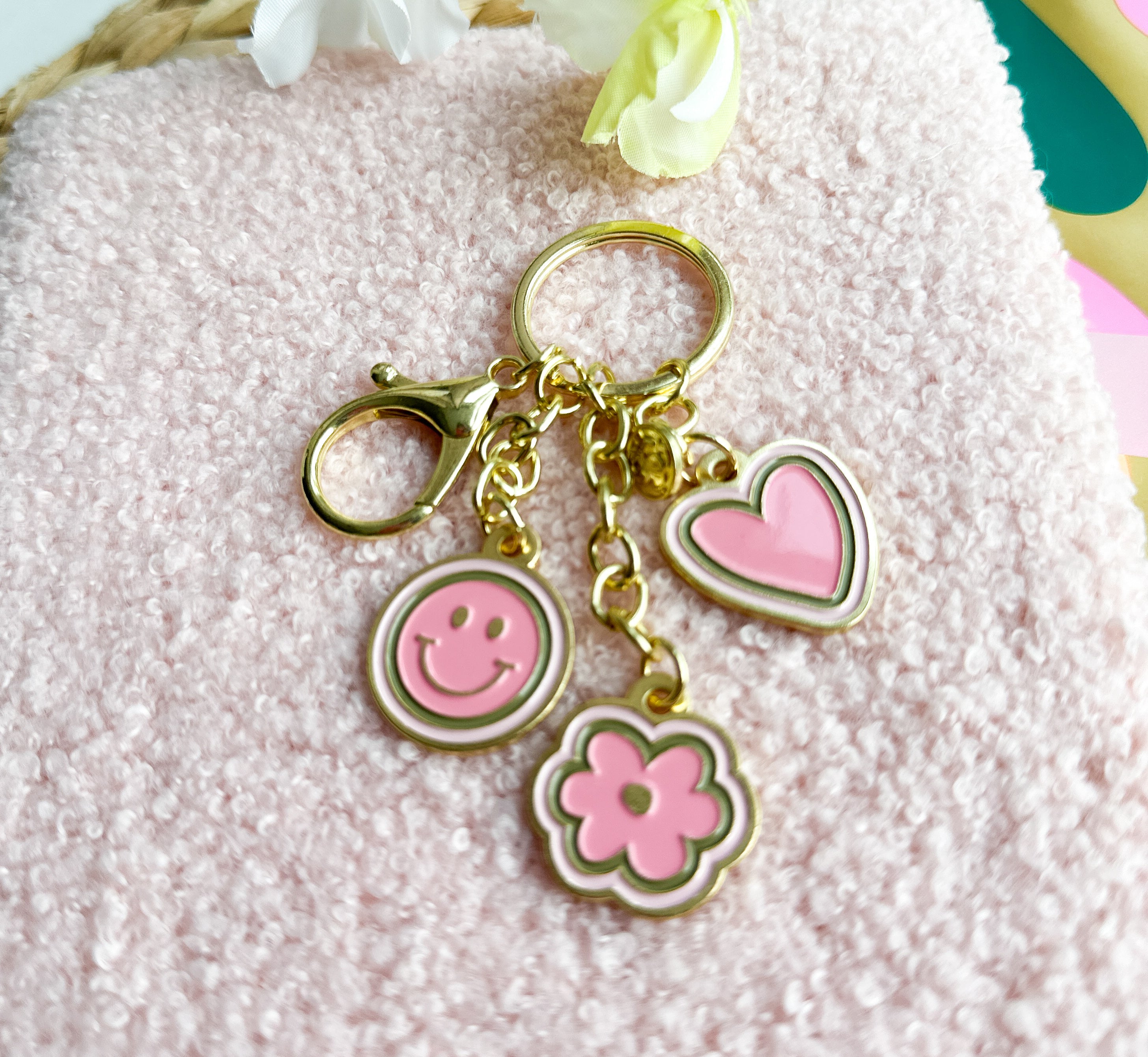 Sleutelhanger | Triple Pink FUN | per 6 stuks