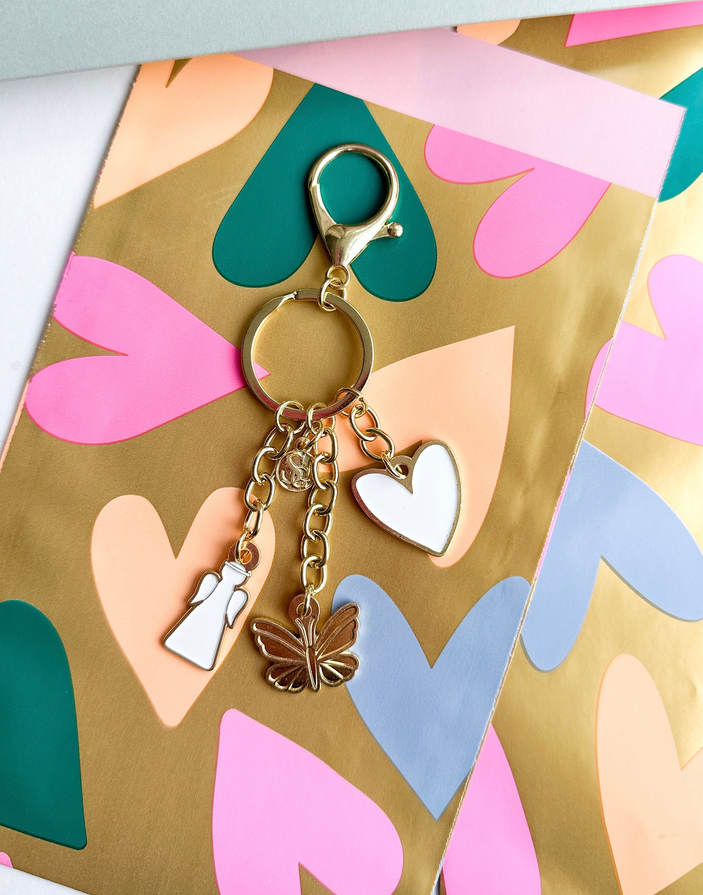Sleutelhanger | Angel, Heart & Butterfly | per 6 stuks
