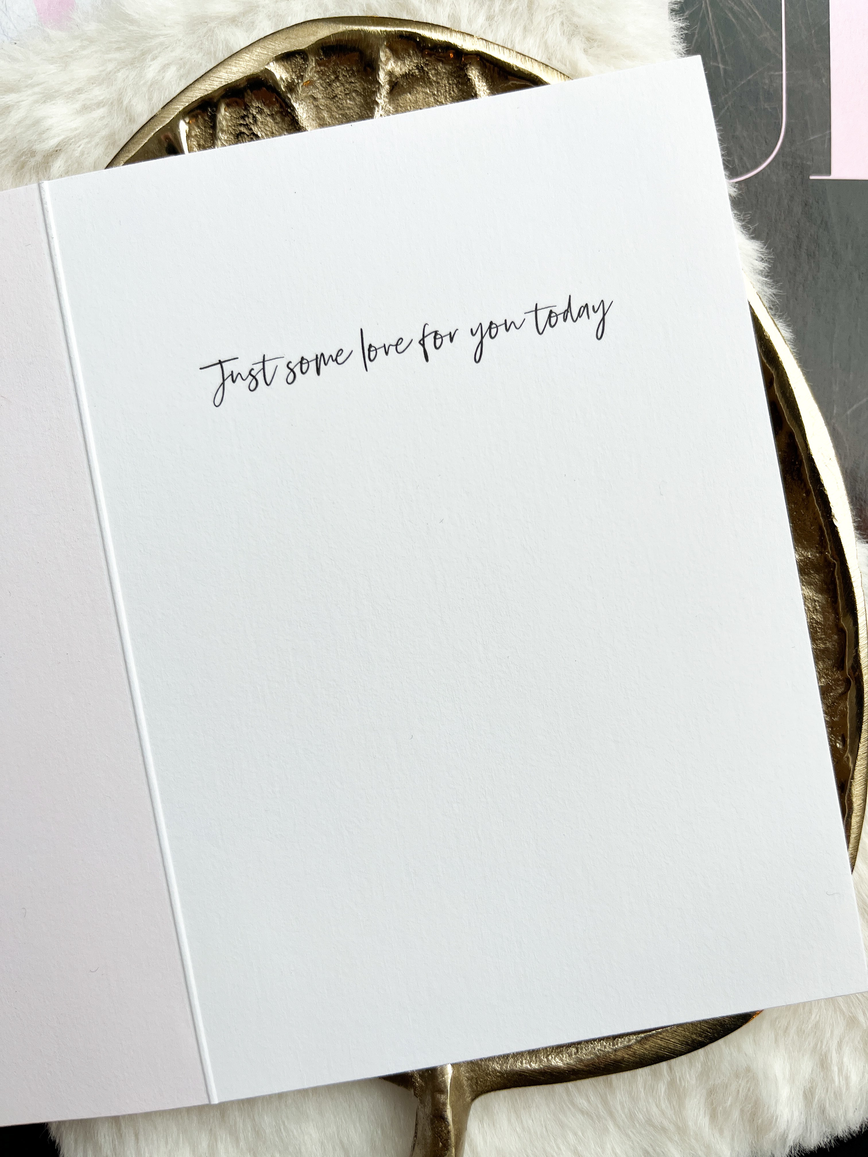 Dubbele kaart | Just some love for you today! met Hartjes Pin & Envelop per 6 stuks