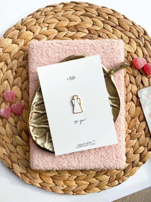 PIN | a little Angel for you | with a white enamel pin | English per 6 stuks