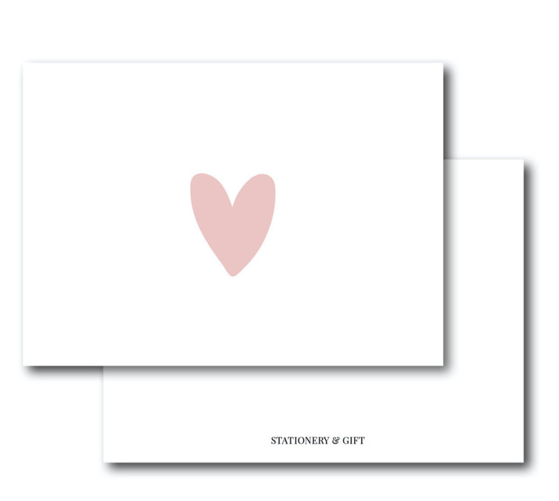 Mini Kaart | Pink Heart per 6 stuks