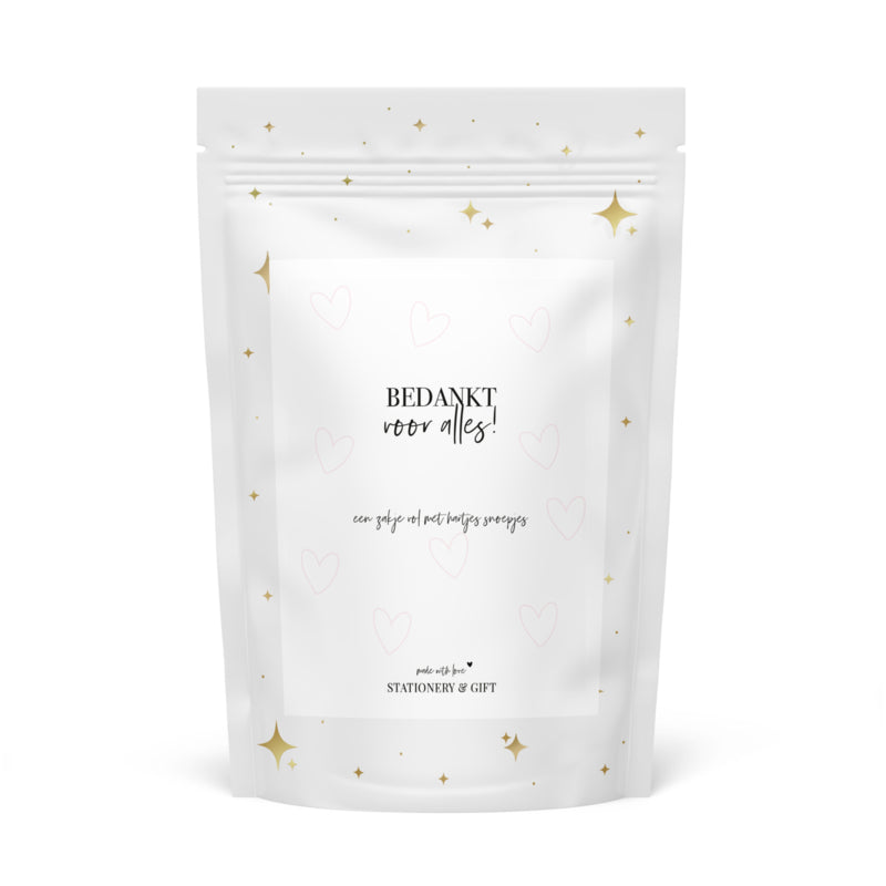 Snoepzak | Bedankt voor alles! | Golden Stars per 6 stuks