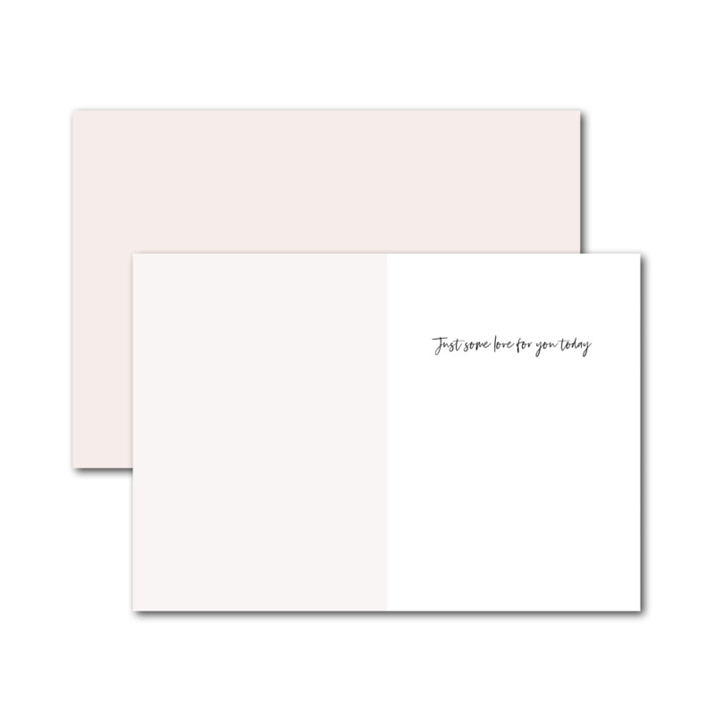 Dubbele kaart | Just some love for you today! met Hartjes Pin & Envelop per 6 stuks
