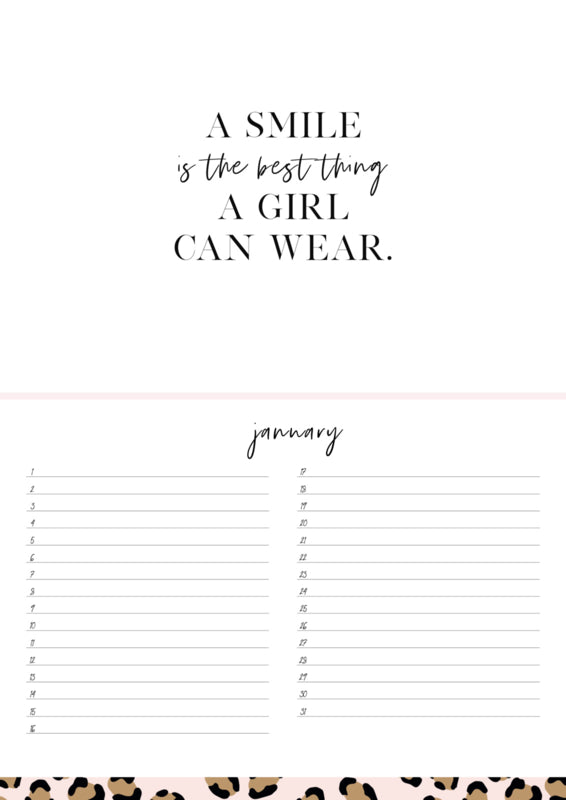 Verjaardagskalender | Birthday Wishes | Pink Leopard per 6 stuks