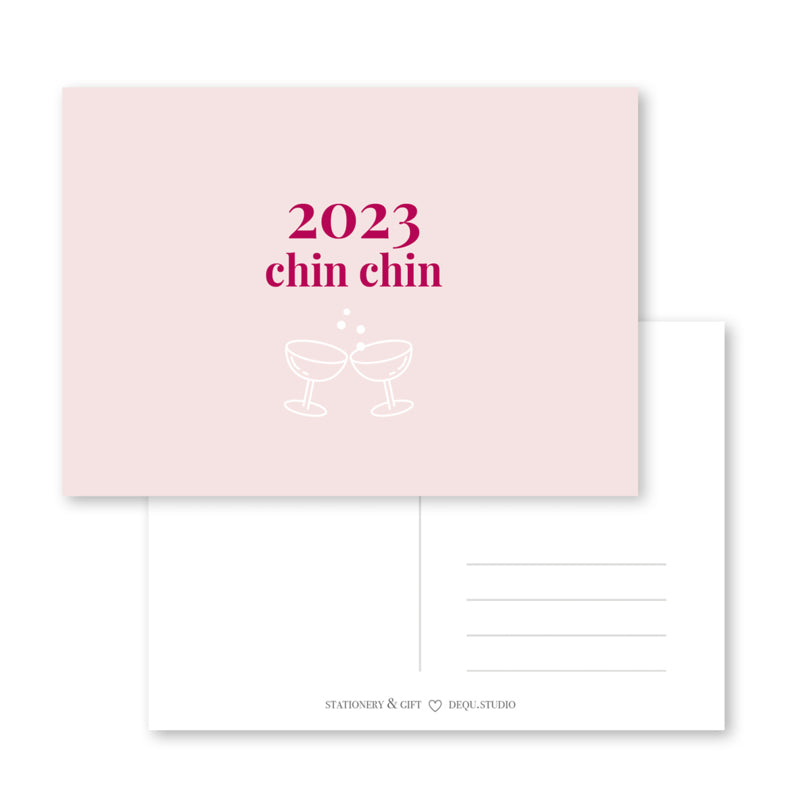 Kaart | STATIONERY & GIFT X dequ.studio | 2023 Chin Chin per 6 stuks