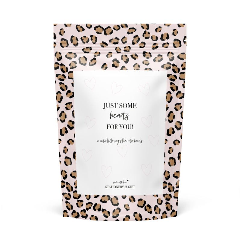 Snoepzak | Just some hearts for you! | Pink Leopard per 6 stuks