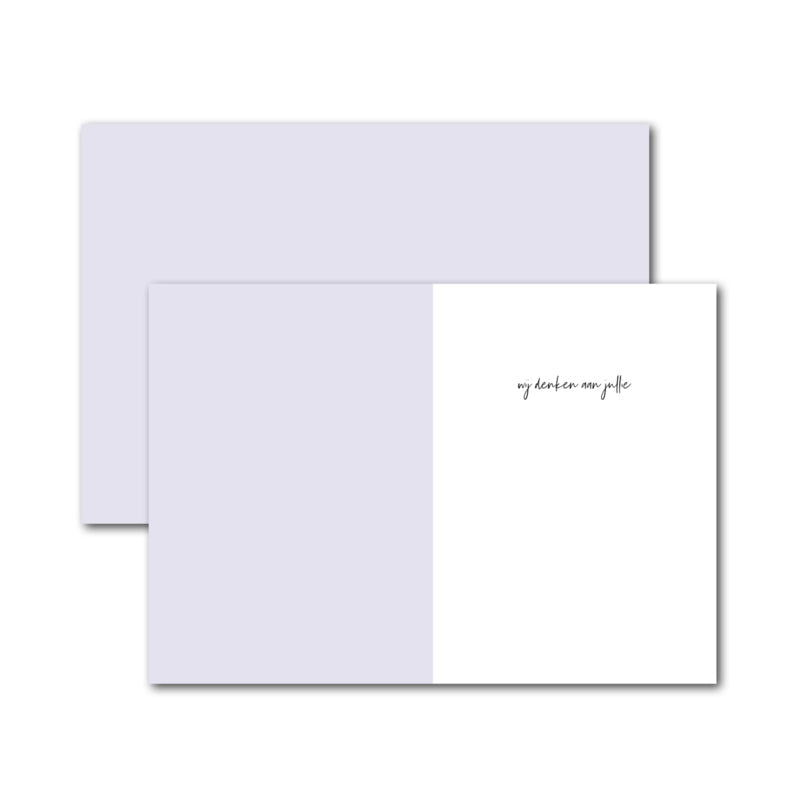 Dubbele kaart | Wij denken aan jullie | met Hartjes Pin & Envelop per 6 stuks