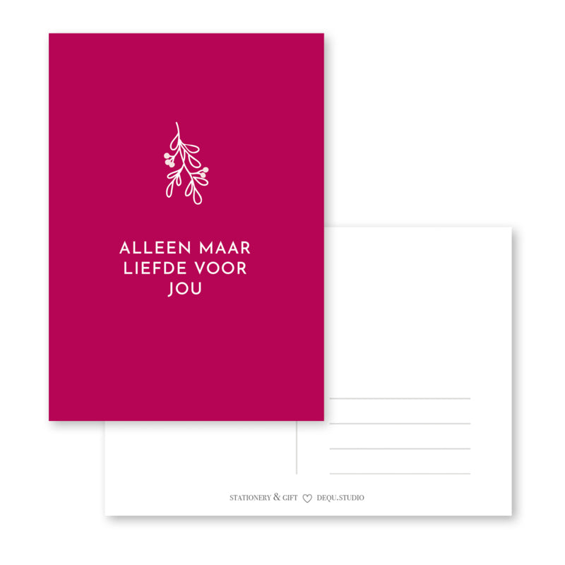 Kaart | STATIONERY & GIFT X dequ.studio | Alleen maar liefde per 6 stuks