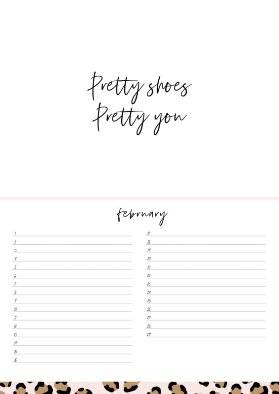 Verjaardagskalender | Birthday Wishes | Pink Leopard per 6 stuks