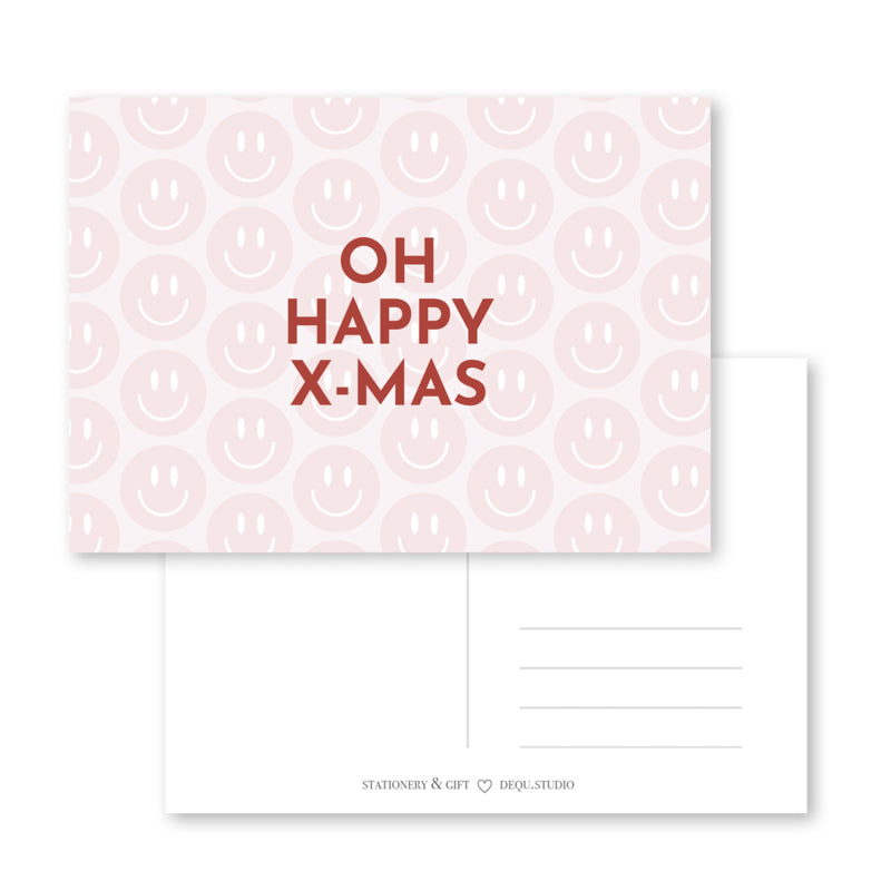Kaart | STATIONERY & GIFT X dequ.studio | Oh Happy X-mas per 6 stuks