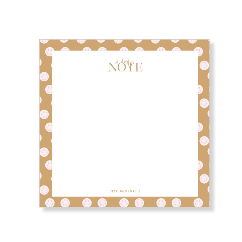 Notitieblok | Smile Brown & Pink per 6 stuks