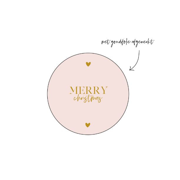 D O O S || Stickers | 500 stuks | Merry Christmas | Roze