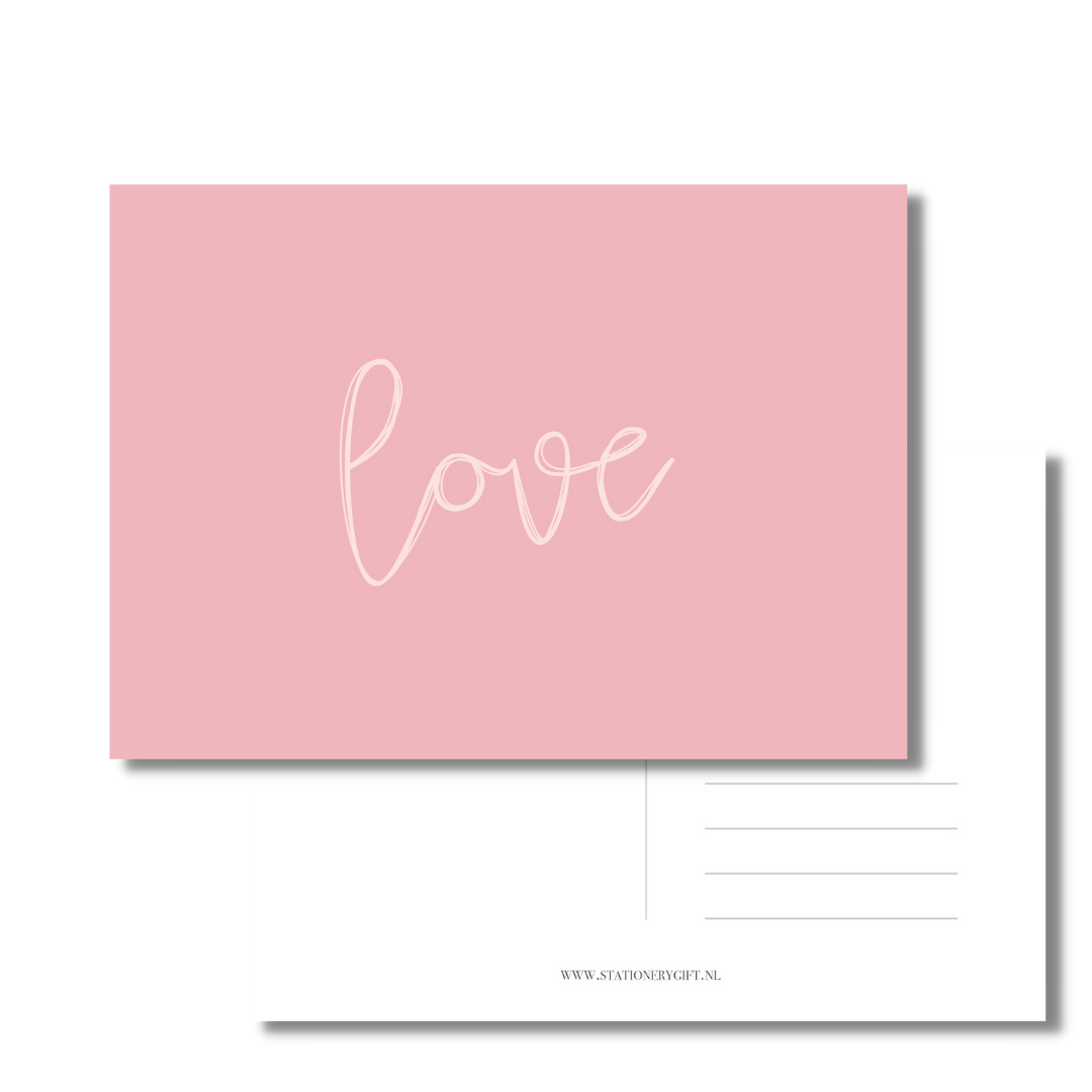 Kaart | LOVE | Per 6 stuks