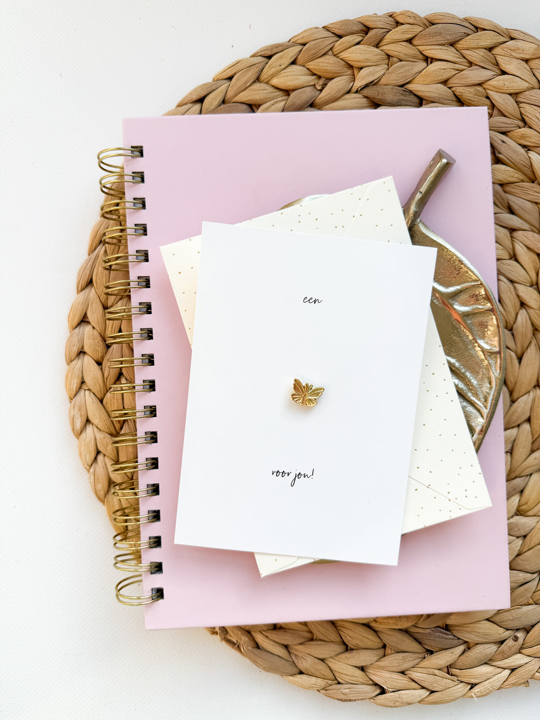 Pin | A butterfly for you | with a mini gold pin (including envelope) per 6 pieces