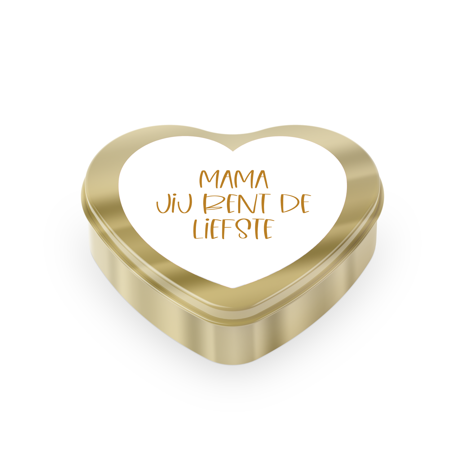 Gouden Hart | Mama jij bent de liefste Wit | per 6 stuks