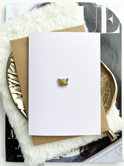 Duplicate Card | What you keep in your heart... with Butterflies Pin &amp;amp; Envelope per 6 pieces