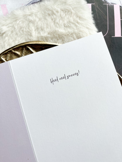 Dubbele kaart | Heel veel succes! met Klavertje 4 Pin &amp; Envelop per 6 stuks