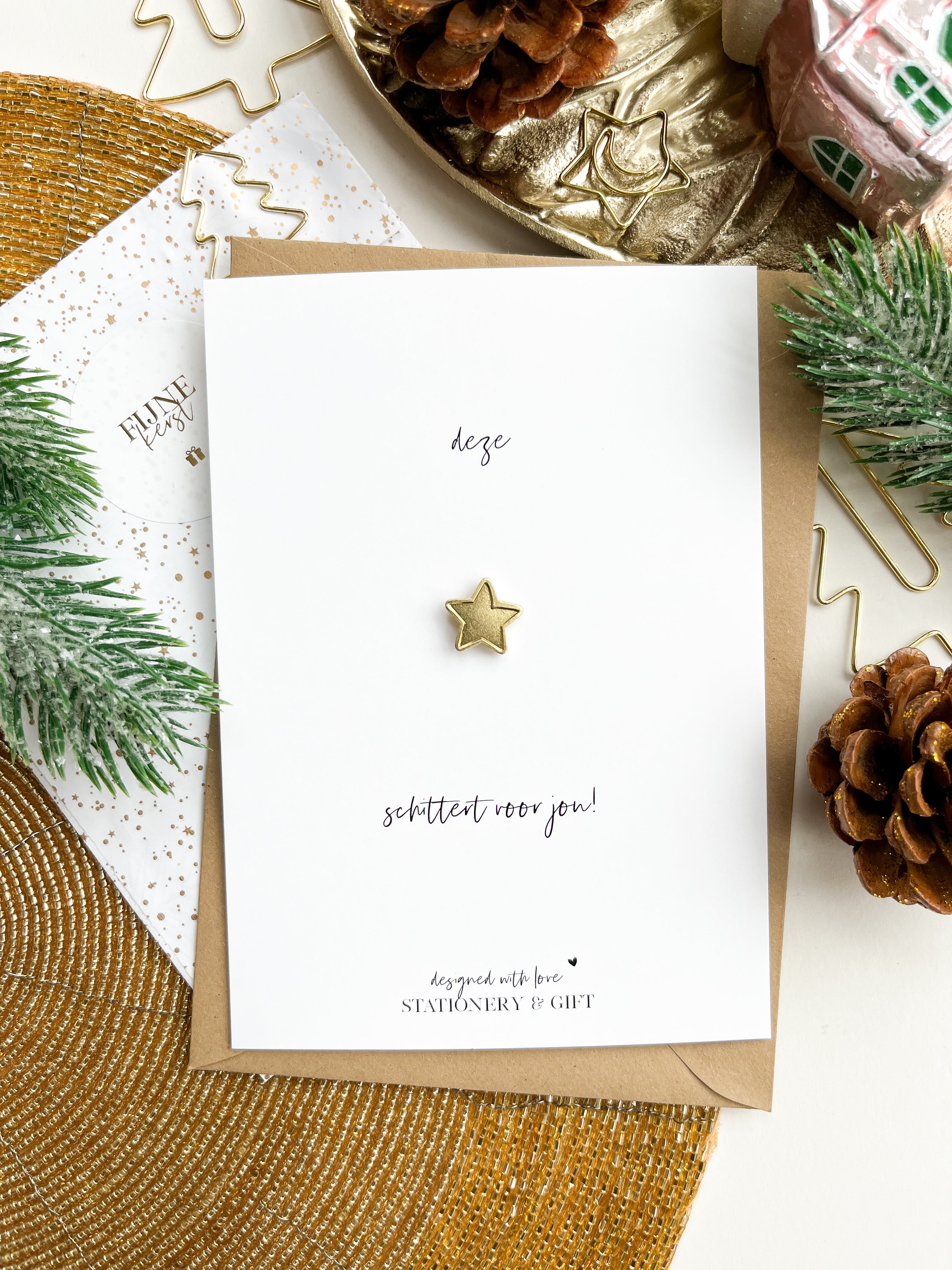 Single Card | This Star Shines for You | with Star Pin &amp;amp; Envelope per 6 pieces