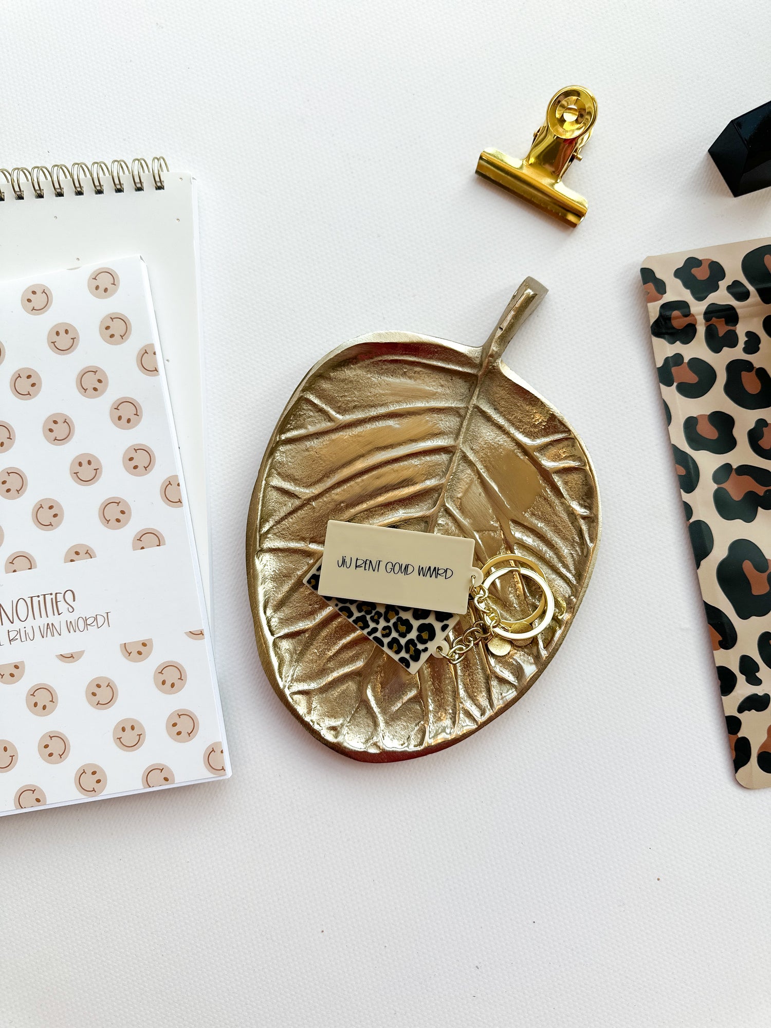 Keychain | Leopard | You are worth gold | per 6 pieces