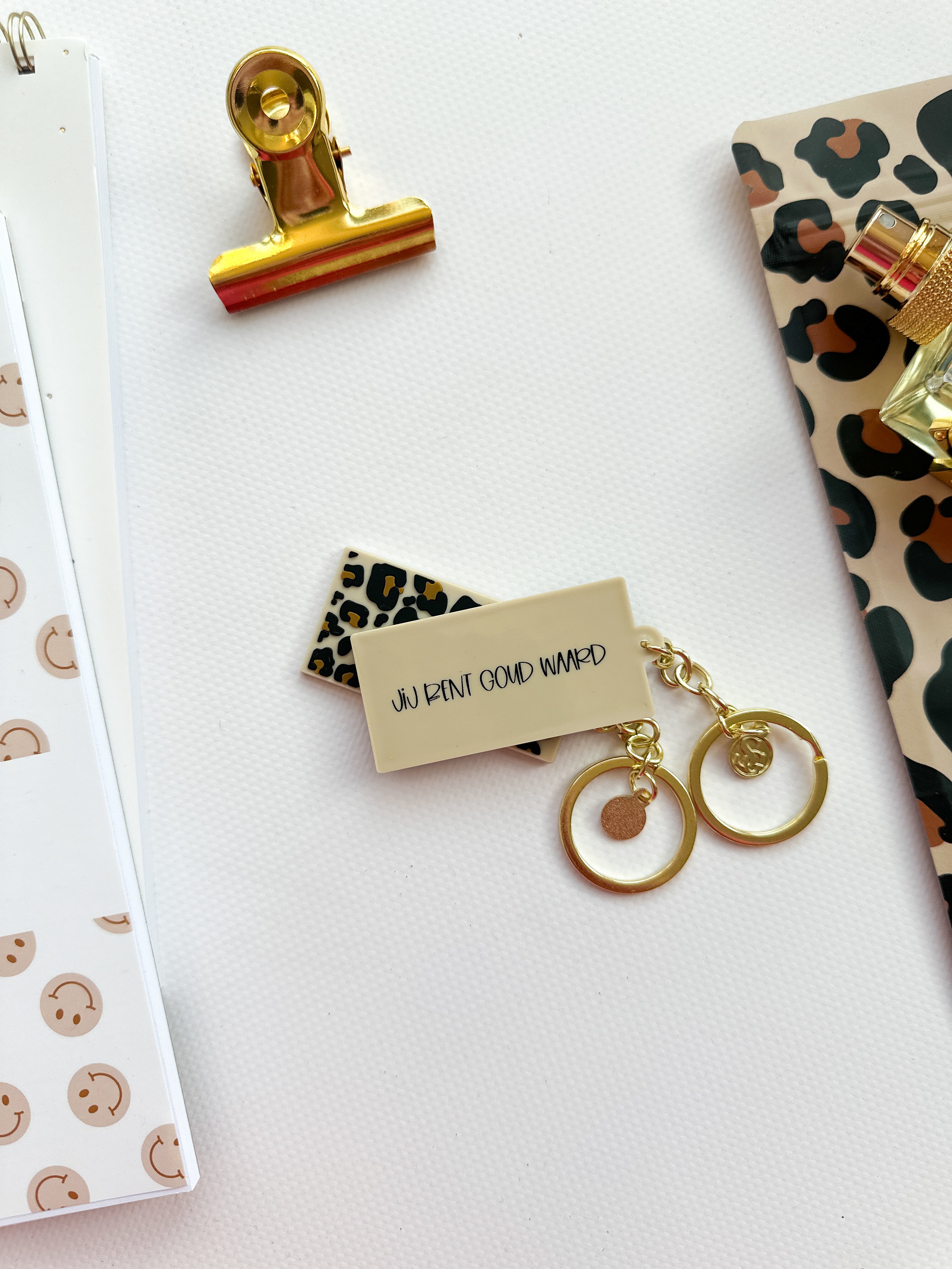 Keychain | Leopard | You are worth gold | per 6 pieces