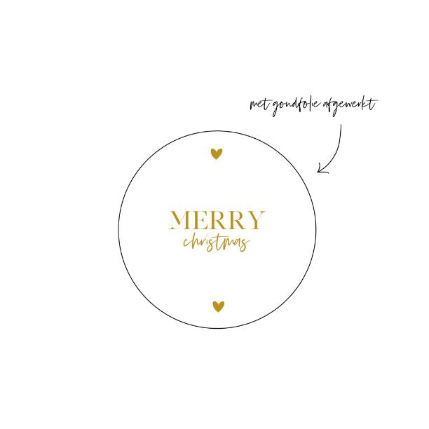 D O O S || Stickers | 500 stuks | Merry Christmas | Wit