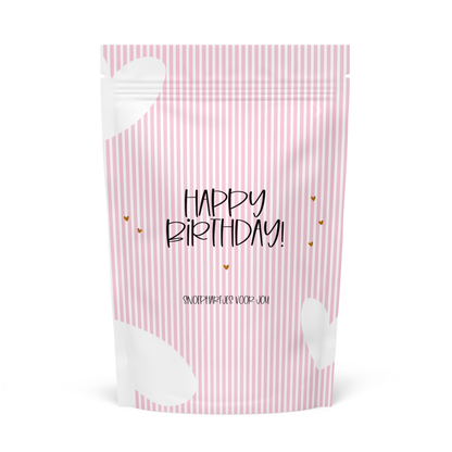 Snoepzak zonder inhoud | Happy Birthday!  | Per 3 stuks