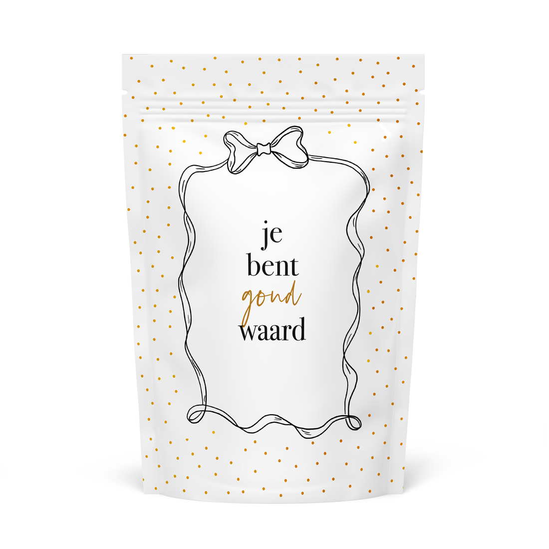 Snoepzak Je bent goud waard! | per 6 stuks