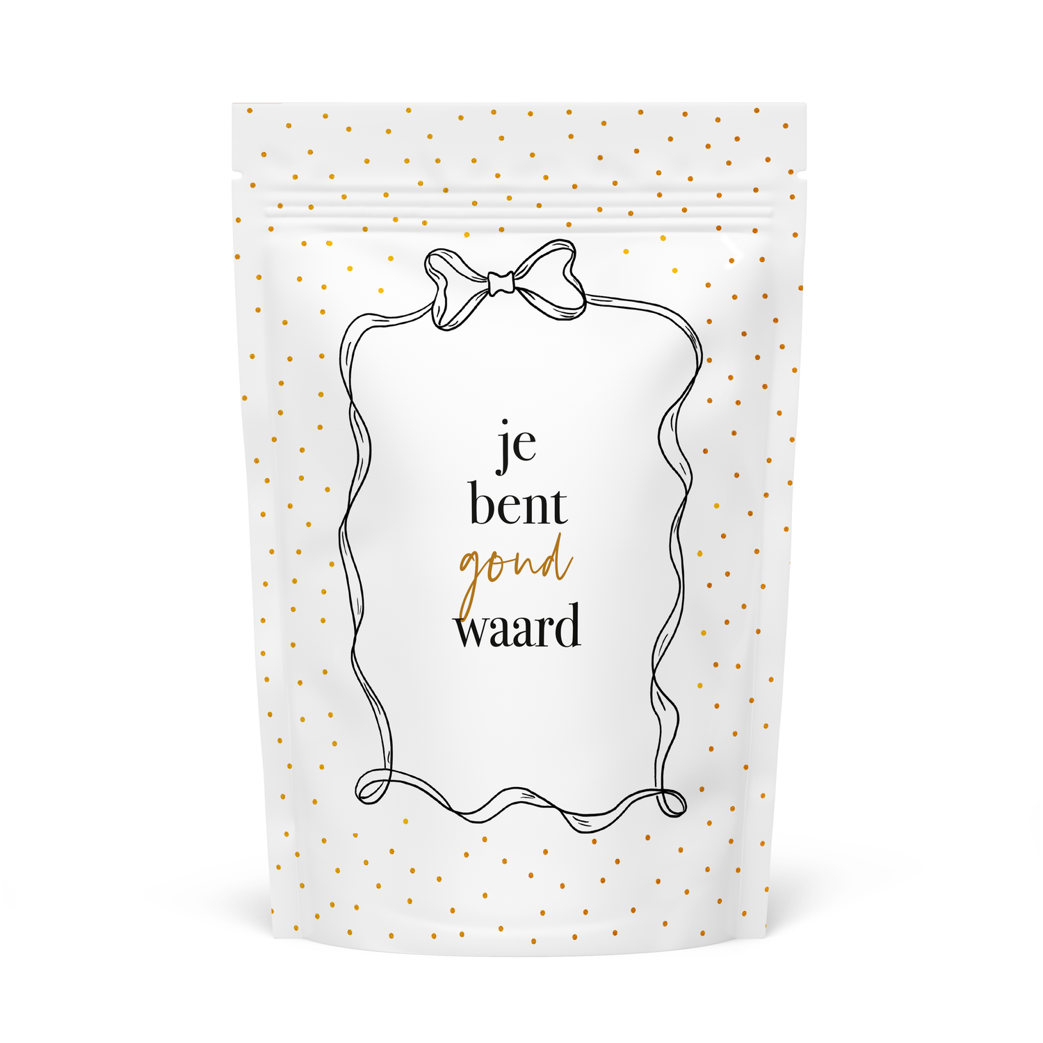 Snoepzak Je bent goud waard! | per 6 stuks