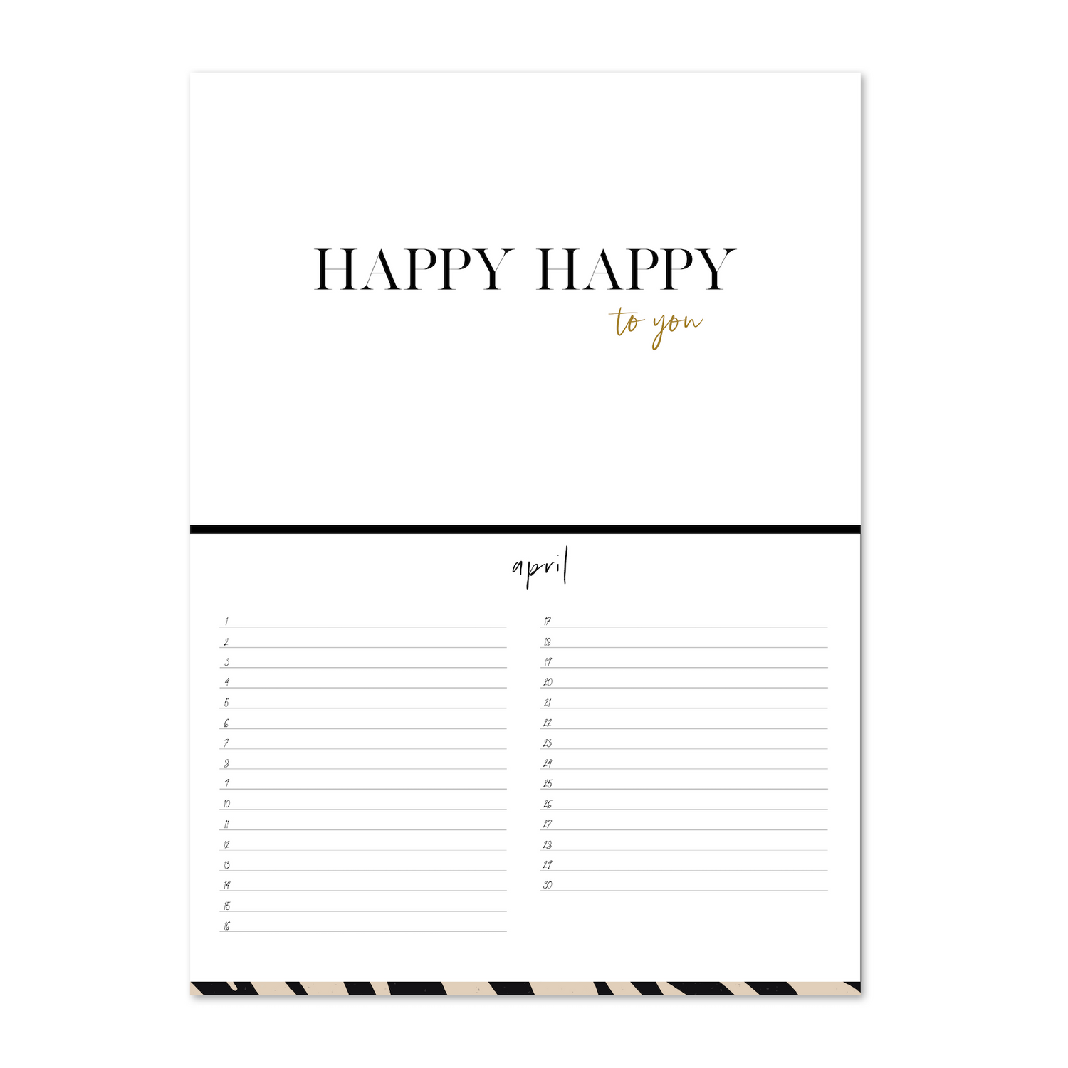 Birthday calendar | Quotes | Nature collection per 6 pieces