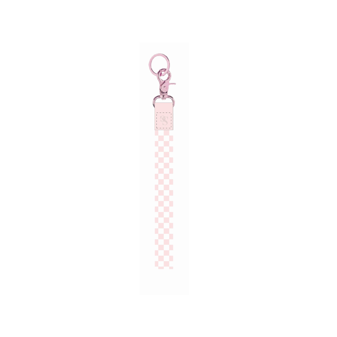 Keycords | Roze Checkers | per 6 stuks