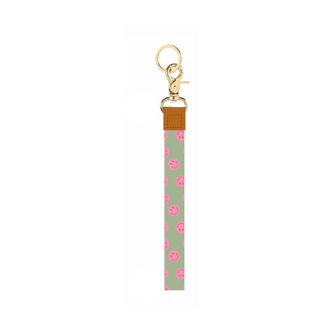 Keycords | Groen &amp; Roze Smiles | per 6 stuks