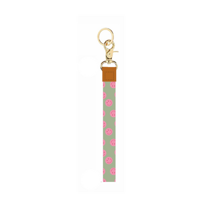 Keycords | Groen &amp; Roze Smiles | per 6 stuks