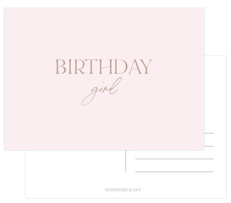 Birthday girl | with Rose Gold foil per 6 pieces