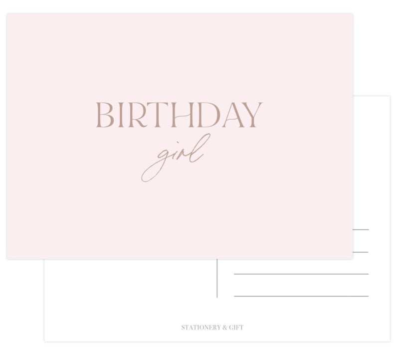 Birthday girl | met Rose Goudfolie per 6 stuks