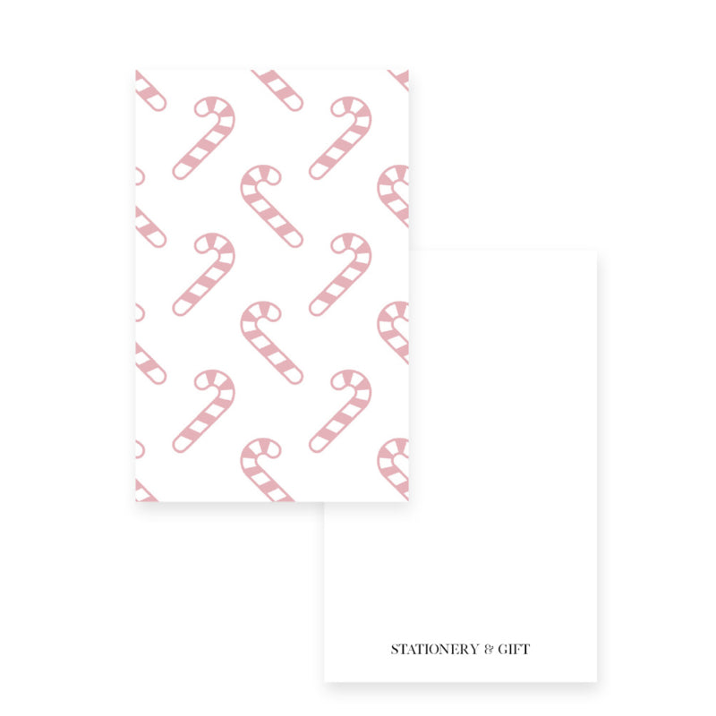 Minikaart | Candy Cane Sweet Pink per 6 stuks