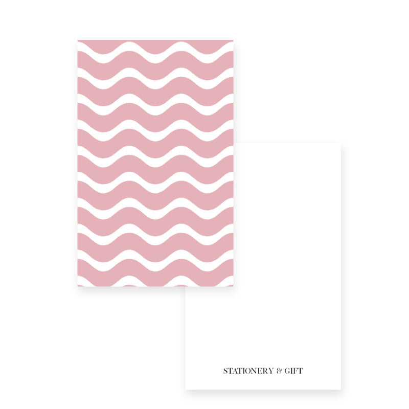 Minikaart | Pink Waves per 6 stuks
