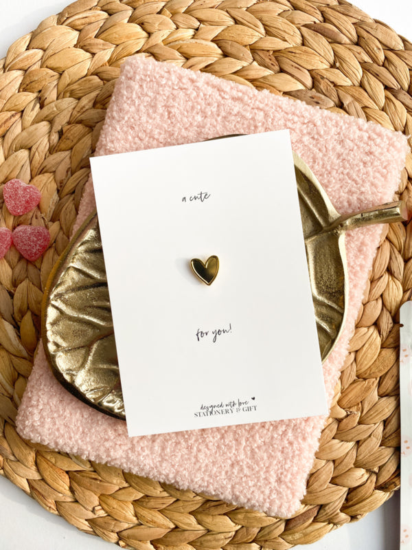 Pin | ein süßes kleines Herz für dich | Mit einer kleinen Emaille-Anstecknadel | Englisch pro 6 Stück