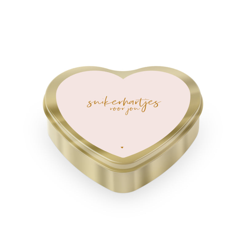 Gold Heart | Sugar hearts for you! | Pink per 3 pieces