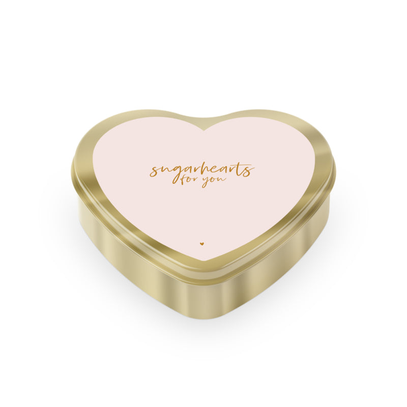 Gold Heart | Sugar hearts for you! | Pink per 3 pieces