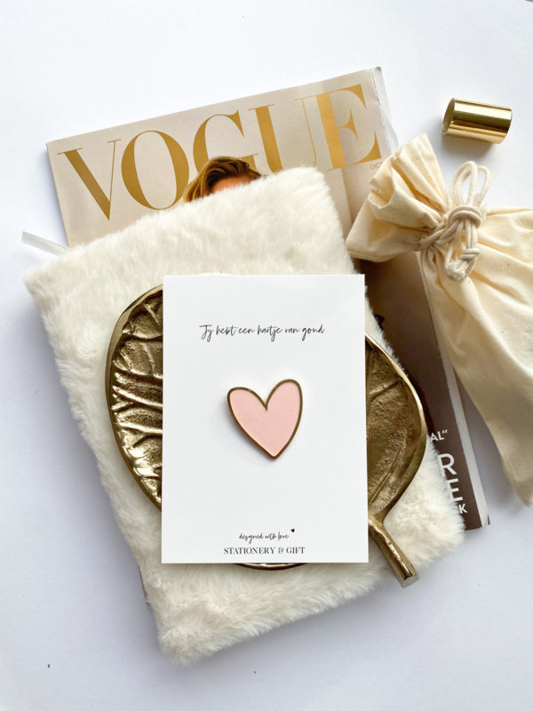 Pin | You have a heart of gold | Pink ( with kraft envelope!) per 6 pieces