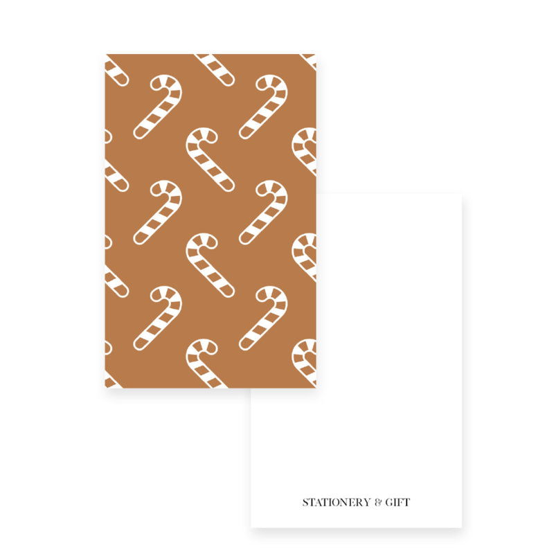 Minikaart | Candy Cane Brown Sugar per 6 stuks