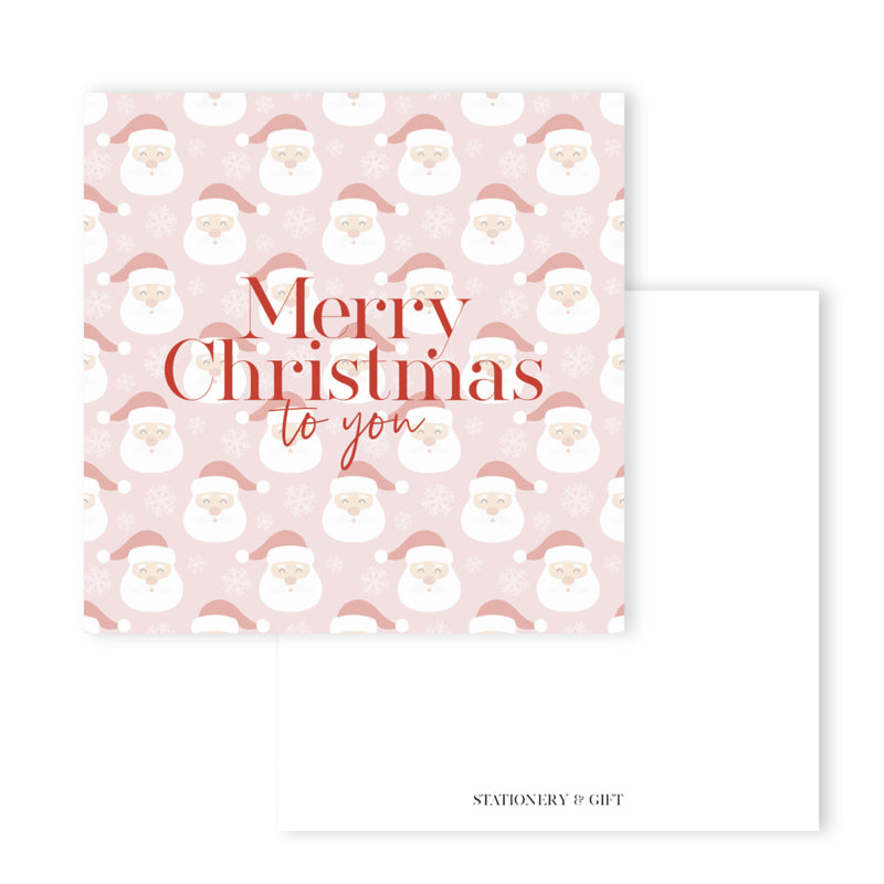 Merry Christmas To You | Vierkante kaart ( 15 x 15 cm ) met Envelop per 6 stuks