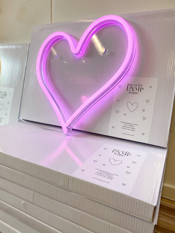 Sfeerlamp Heart | Pink  | LED Neon per 3 stuks