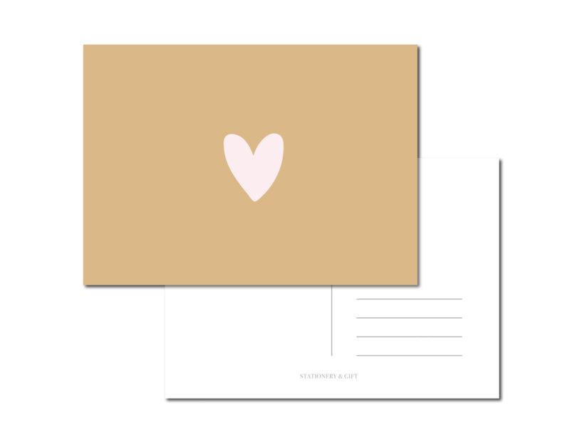 Karton 40 | Karte | ein rosa Herz pro 6 Stück