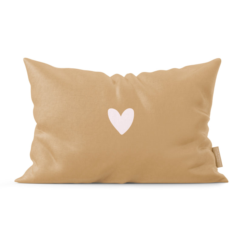 Cushion 50 x 30 | Brown &amp;amp; a pink HEART