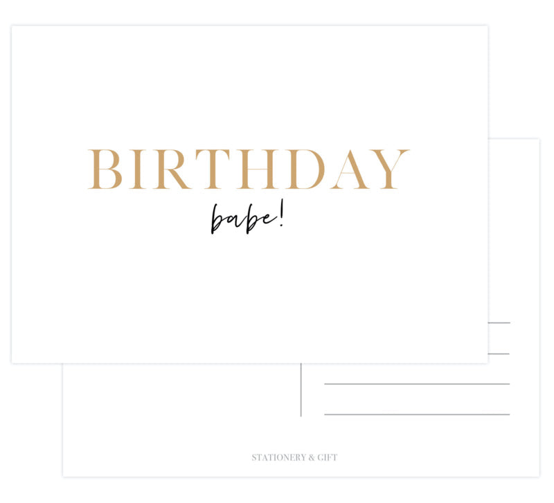 Kasten 34 | Karte | Birthday Babe pro 6 Stück